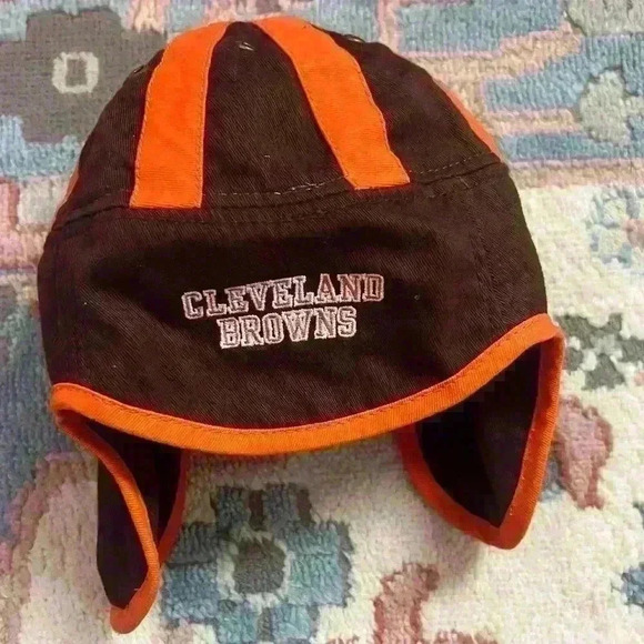 100% cotton football shaped toddler nfl Cleveland browns hat toddlerboy one size - Picture 2 of 4